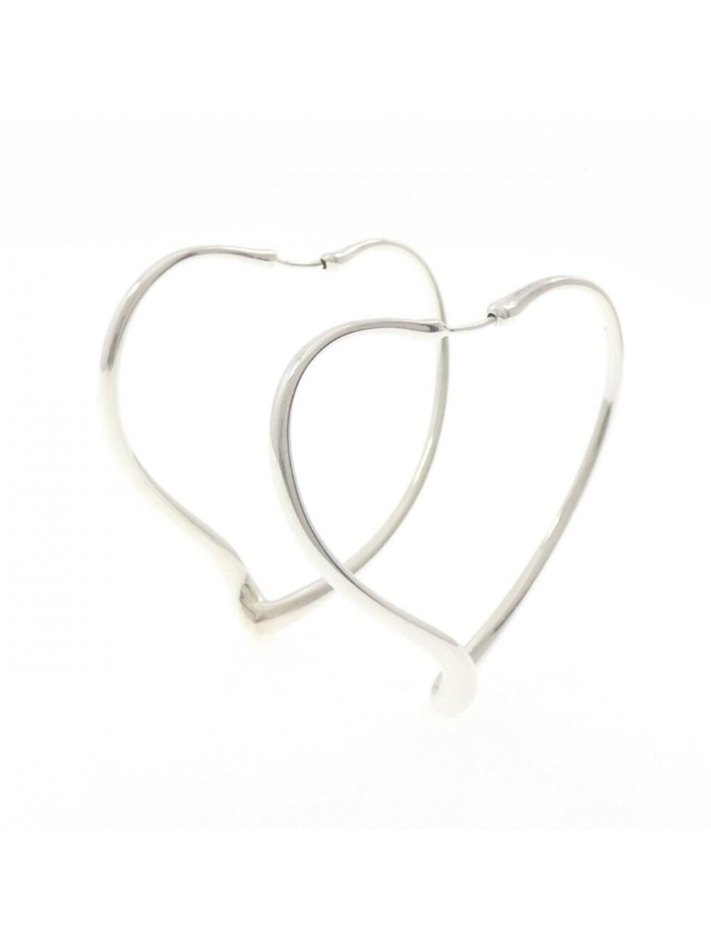Tiffany & Co Open Heart Hoop Earrings